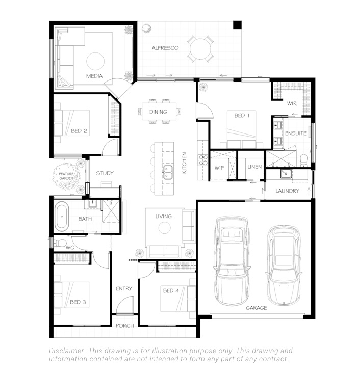 House and Land Package 1 - Floorplan - Cairns Builder